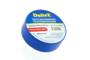 16241838 Изоляционная ПВХ лента PVC, синяя, 19 мм х 9,10 м ET10-BLUE Dollex