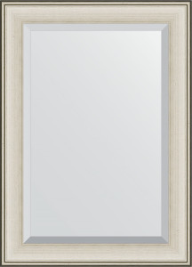 BY 1296 Зеркало с фацетом в багетной раме - травленое серебро 95 mm EVOFORM Exclusive