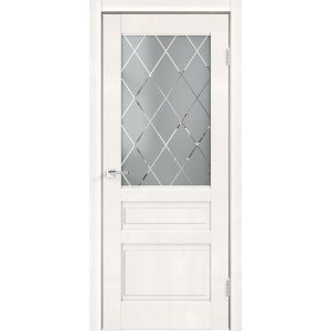 Дверь межкомнатная ЛЕТИЦИЯ 3V остекленная полипропилен цвет дуб 200 x 90 см VELLDORIS