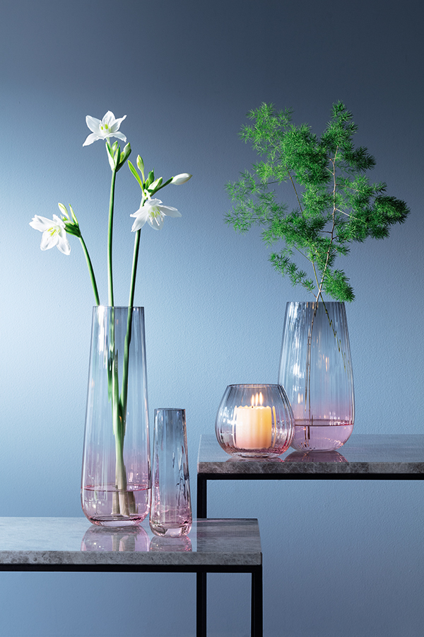 G1400-20-152 Ваза dusk, 20 см, розово-серая LSA International  - Вид №2