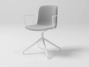 Grado Design Офисный стул из ткани с подлокотниками на козелке Every W540 d515 h792