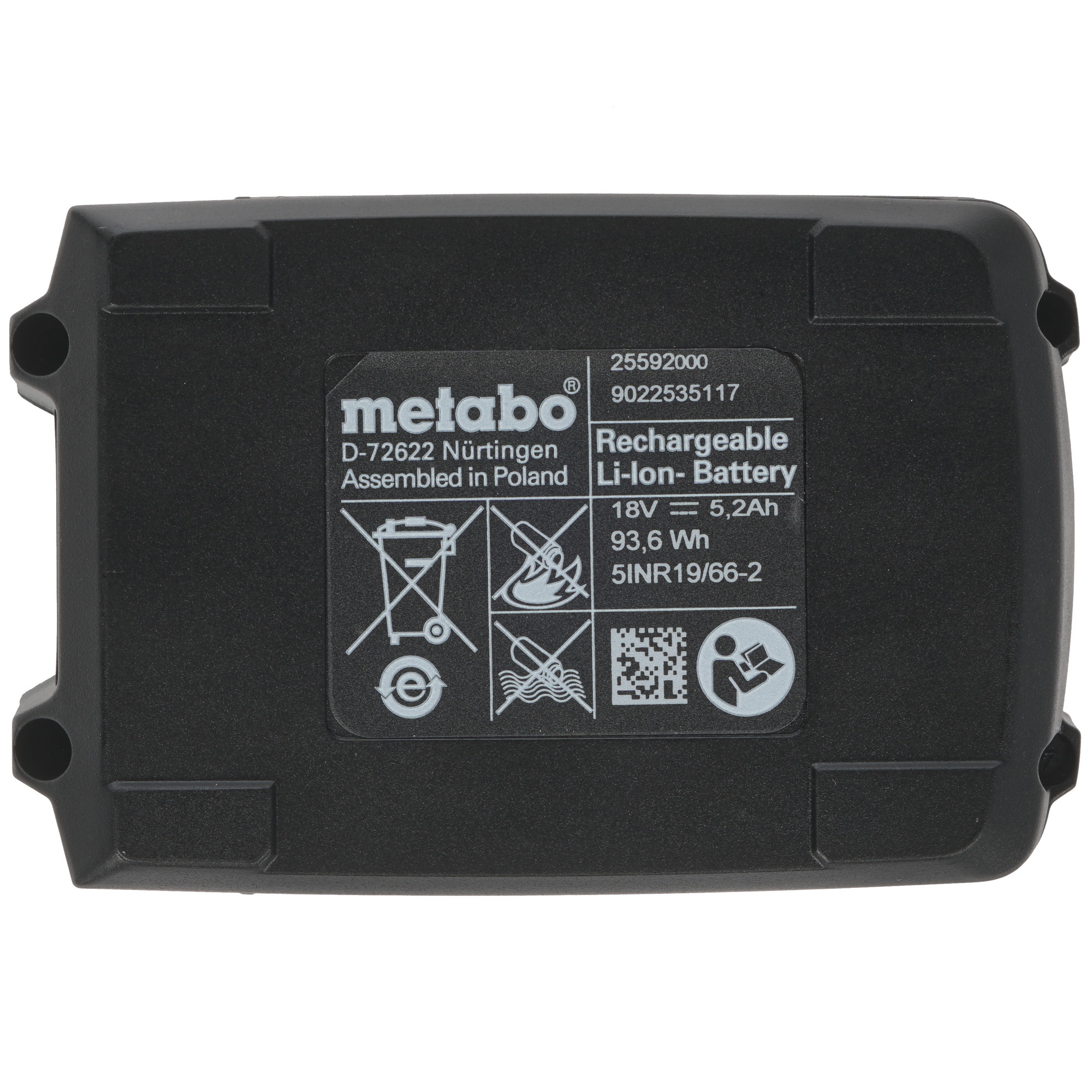 Набор аккумуляторов с зарядным устройством Metabo Basic-Set 5.2 685051000 CAS 18V 1137824 STDN-0082596 - Вид №3