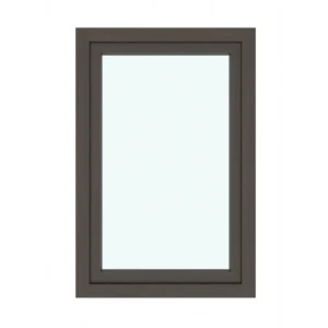 Окно пластиковое ПВХ Рехау одностворчатое 1175x800 мм (ВхШ) правое двухкамерный стеклопакет белый/темный дуб