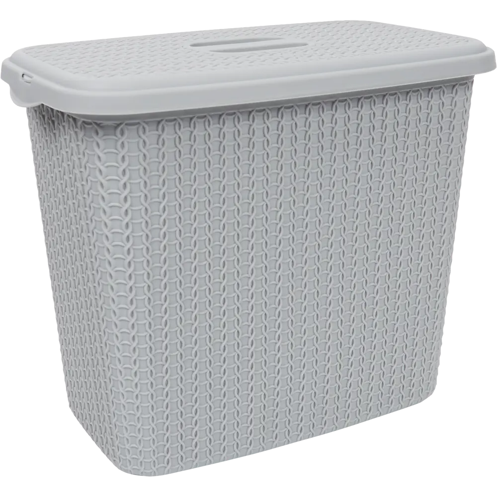 Корзина для белья Вязание 6 л цвет серый Santreyd STLM-2087648