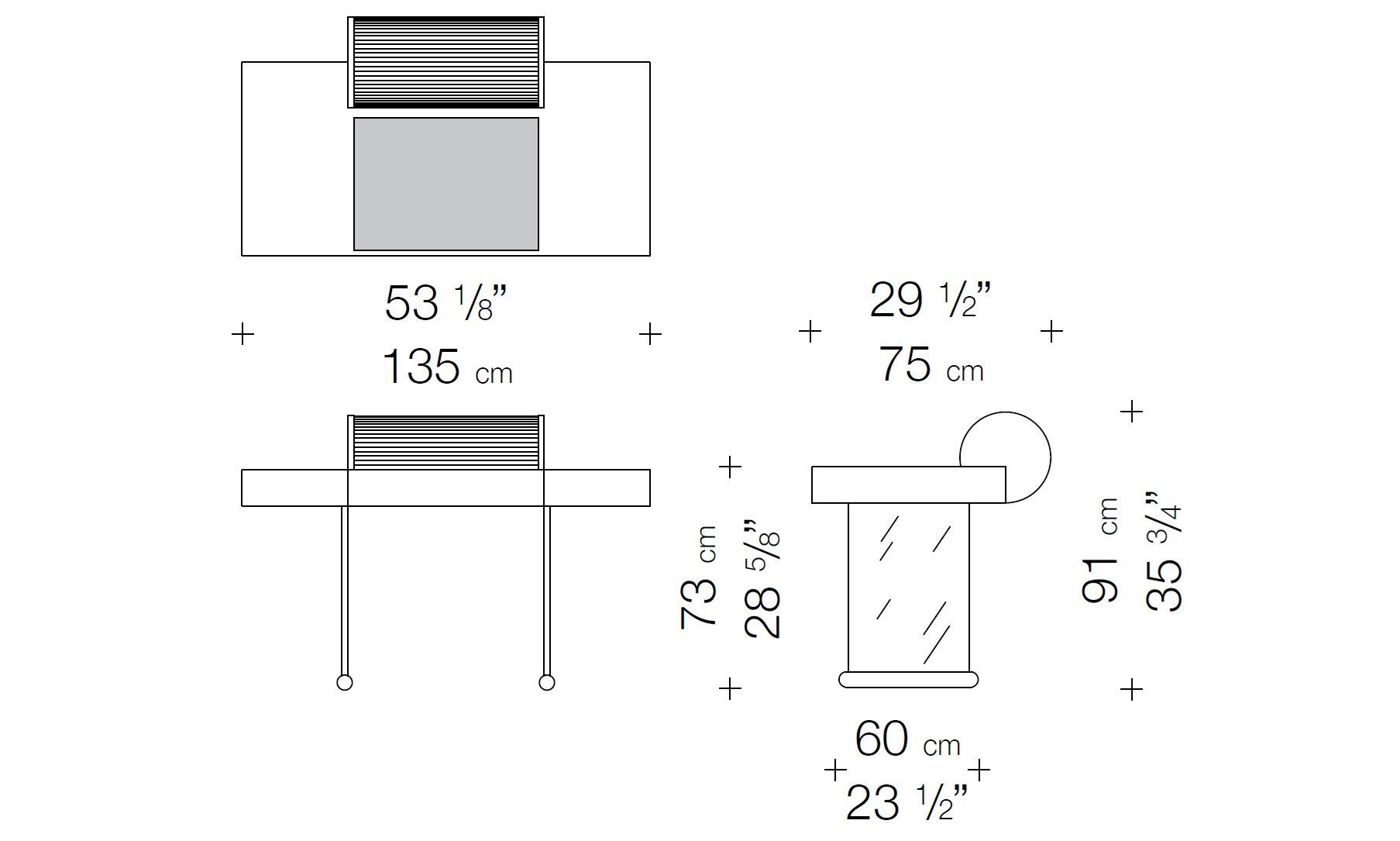 Письменный стол из дуба для ПК с ящиками Garbarino элементарный ARCH-00092145 - Вид №2