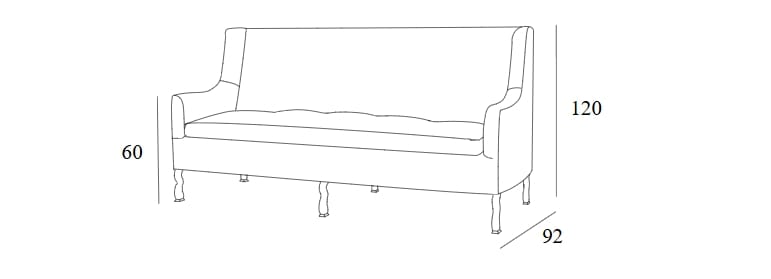 Ткань линейный диван Collett & Victor KENT ARCH-00146747 - Вид №2