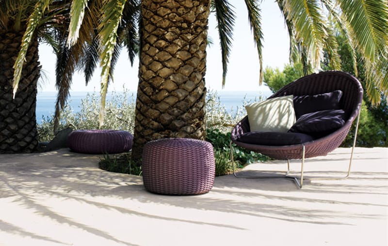 Круглый садовый пуфик Paola Lenti гнездо ARCH-00119420