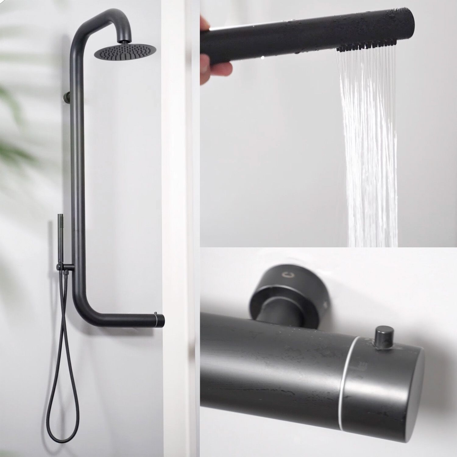 Настенный душ из нержавеющей стали с ручным душем SINED CABRAS ARCH-00025600 - Вид №1