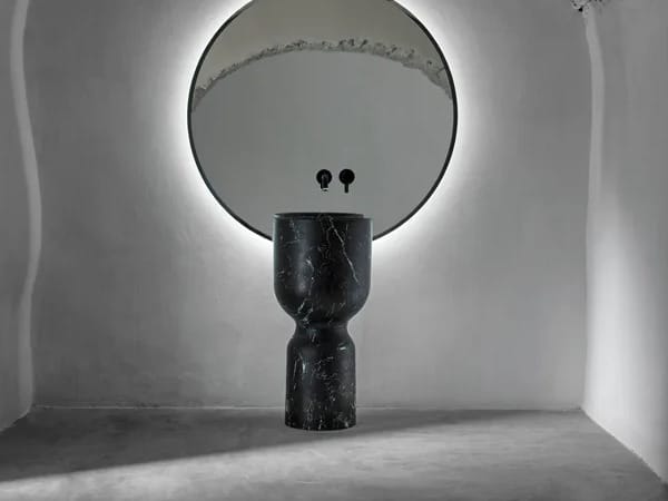 Одинарный круглый отдельно стоящий умывальник из мрамора Inbani ORIGIN ARCH-00039599