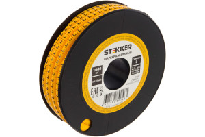 16240125 Кабель-маркер L для провода сеч.2,5мм, желтый, CBMR25-L 39107 STEKKER