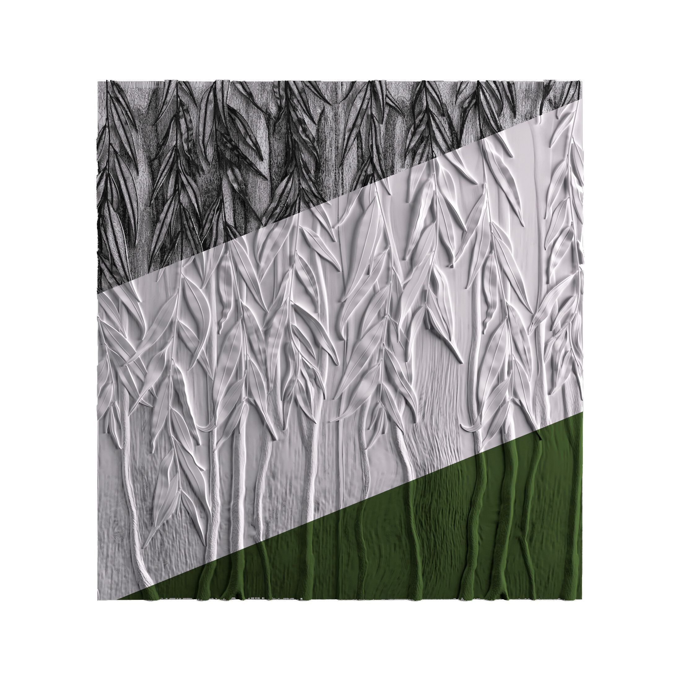 Трехмерная декоративная гипсовая панель WallDeco WILLOW ARCH-00086928 - Вид №1