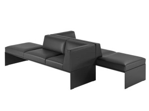 Кожаная скамья со спинкой