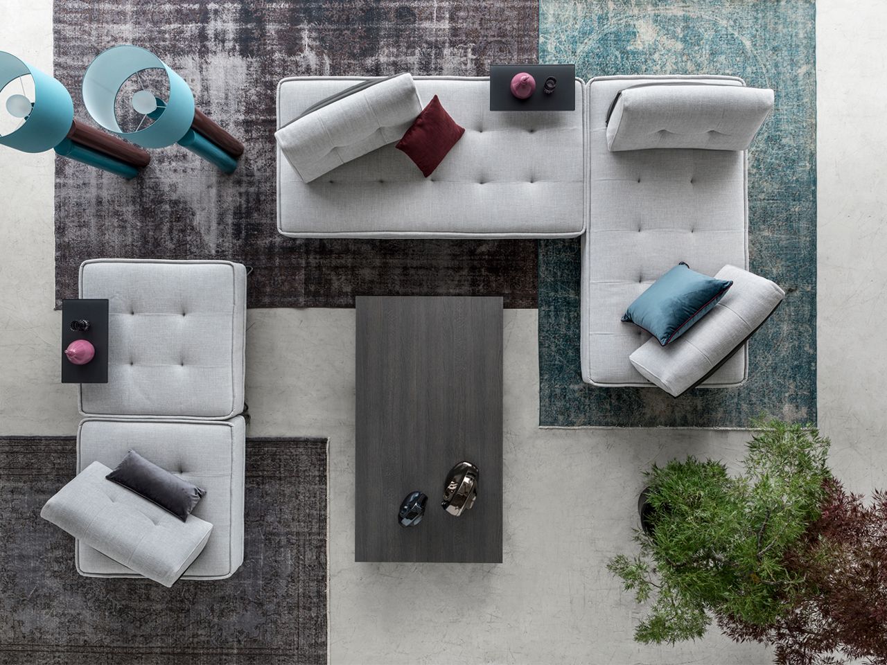 Секционный диван из ткани AERRE ITALIA Deneris Free ARCH-00020115 - Вид №2