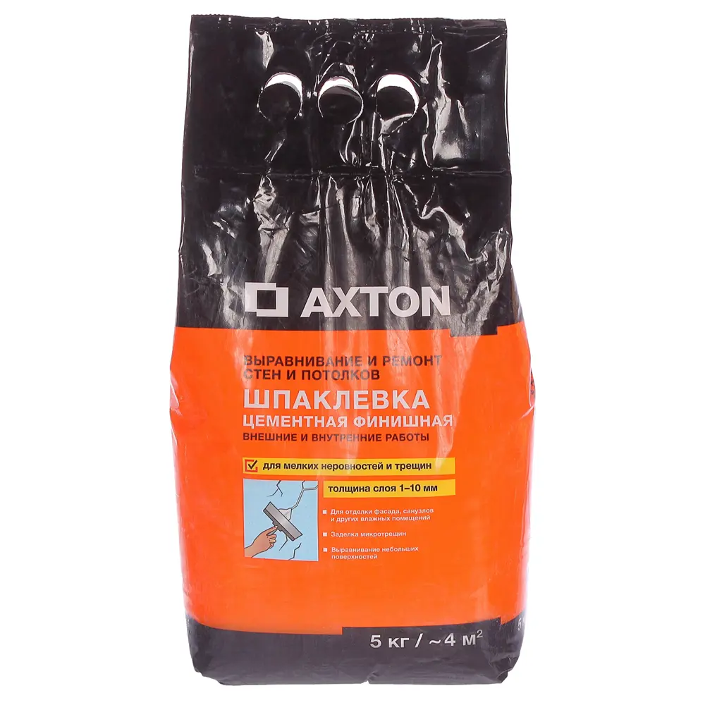 Шпаклёвка цементная финишная Axton 5 кг STLM-2096179