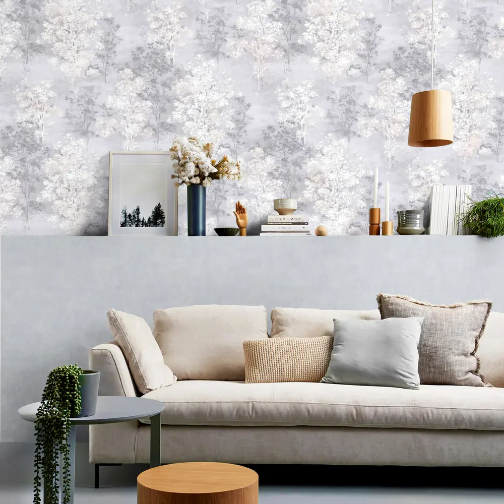 Флизелиновые обои Erismann Ninelle серые 1.06 м в стиле кантри 89415608 STLM-1572160 - Вид №4