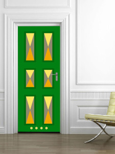 90225045 Наклейка интерьерная на дверь "Зеленая дверь" самоклеящаяся 80х200 см STLM-0138855 МЕЧТАТЕЛЬ ДИЗАЙН