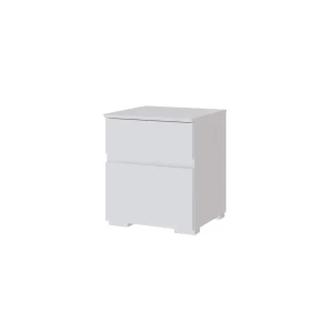 91544558 Тумба прикроватная Тэкс 40x49.6x39.3 см 2 ящика ЛДСП цвет белый STLM-1325282