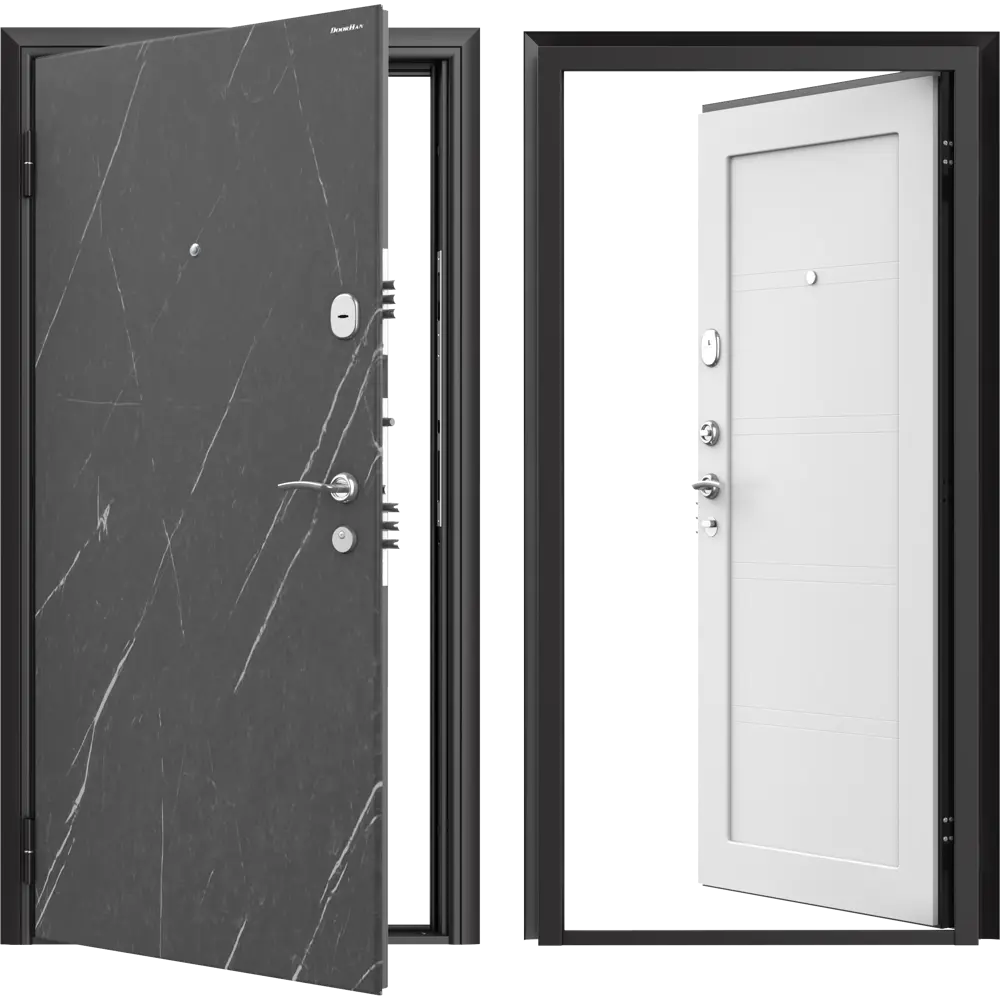 Дверь входная металлическая Премиум New 98x205 см левая серый силк маус DOORHAN STLM-2006962 - Вид №1