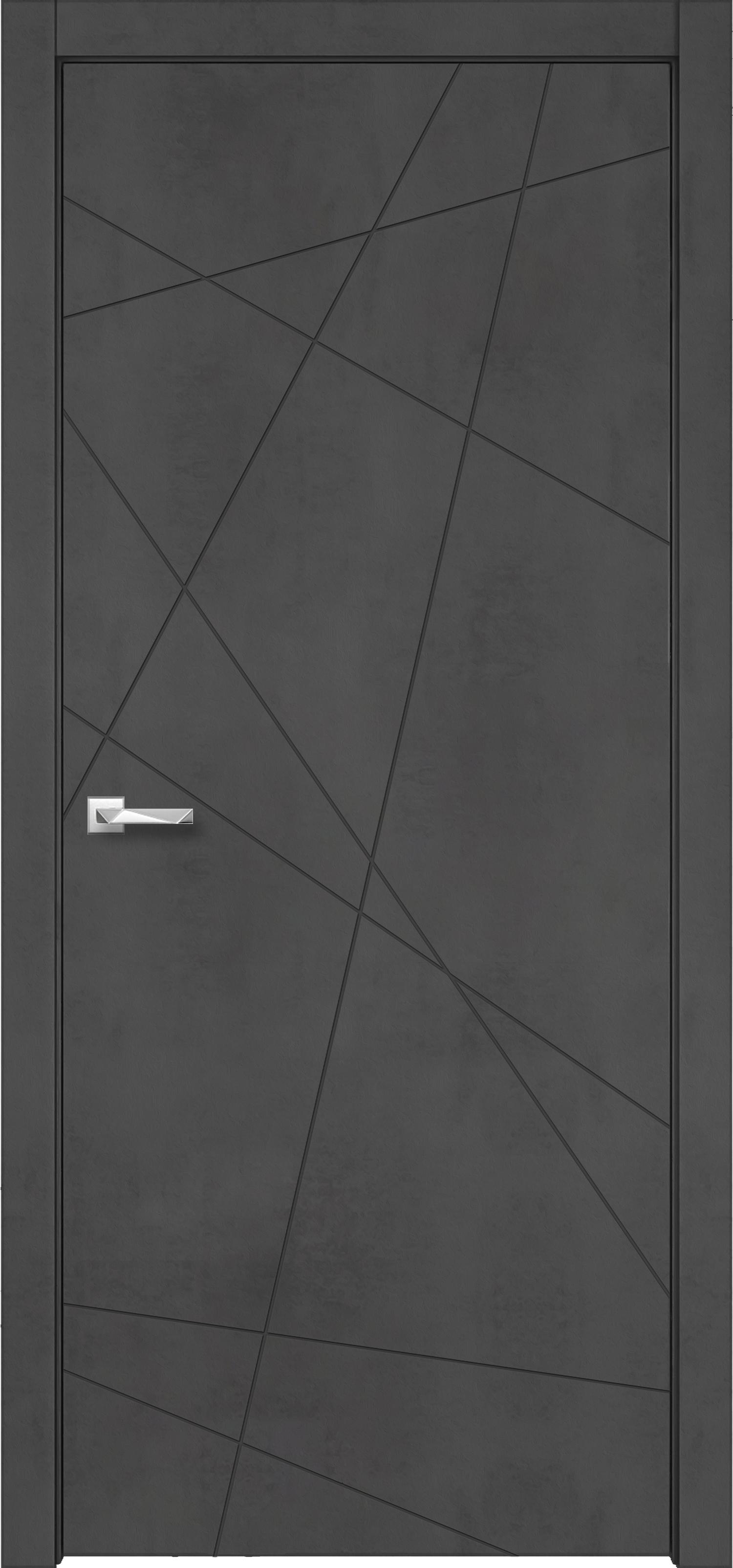 93821793 Дверь межкомнатная Севилья глухая ПВХ-плёнка цвет бетон темный 200x70см STLM-0576929 LOYARD