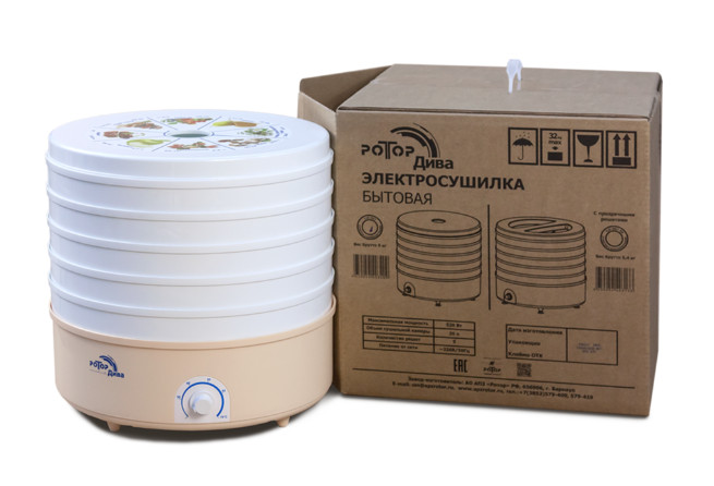 9173282 Сушилка для овощей и фруктов Ротор-Дива СШ-007 ЭКСТРА бежевый STDN-0121974 - Вид №4