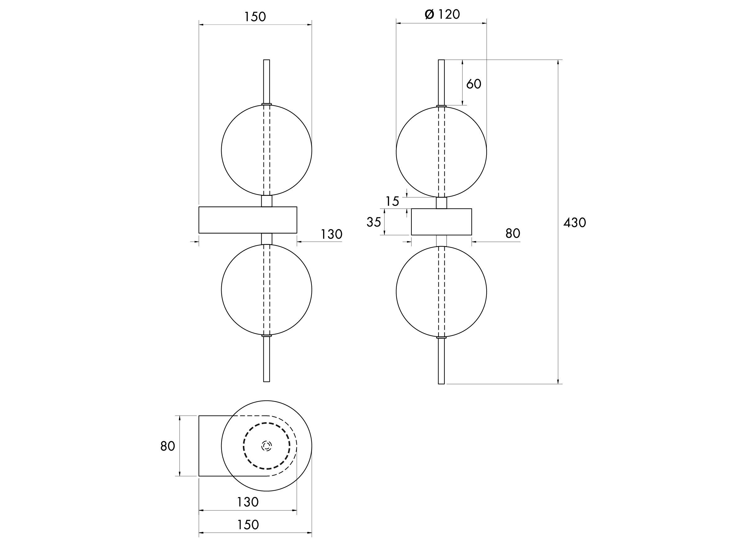 Стеклянный светодиодный настенный светильник Maytoni DOUBLE MOON ARCH-00046054 - Вид №6