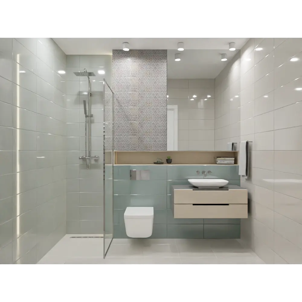 Керамическая плитка Azori Brillo Perla — изысканная отделка для ванной 87972516 STLM-0948265 - Вид №6