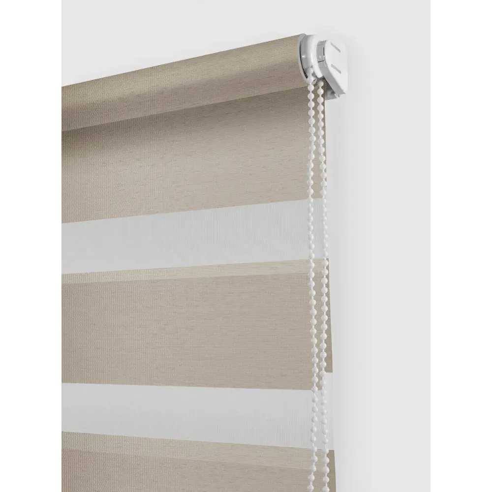 Штора рулонная день-ночь Madrid 50x160 см бежевая MIAMOZA Коллекция 2024г STLM-2158446 - Вид №1