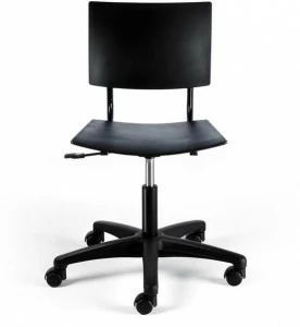ENEA Офисный стул из полипропилена с 5 спицами на колесиках Bio