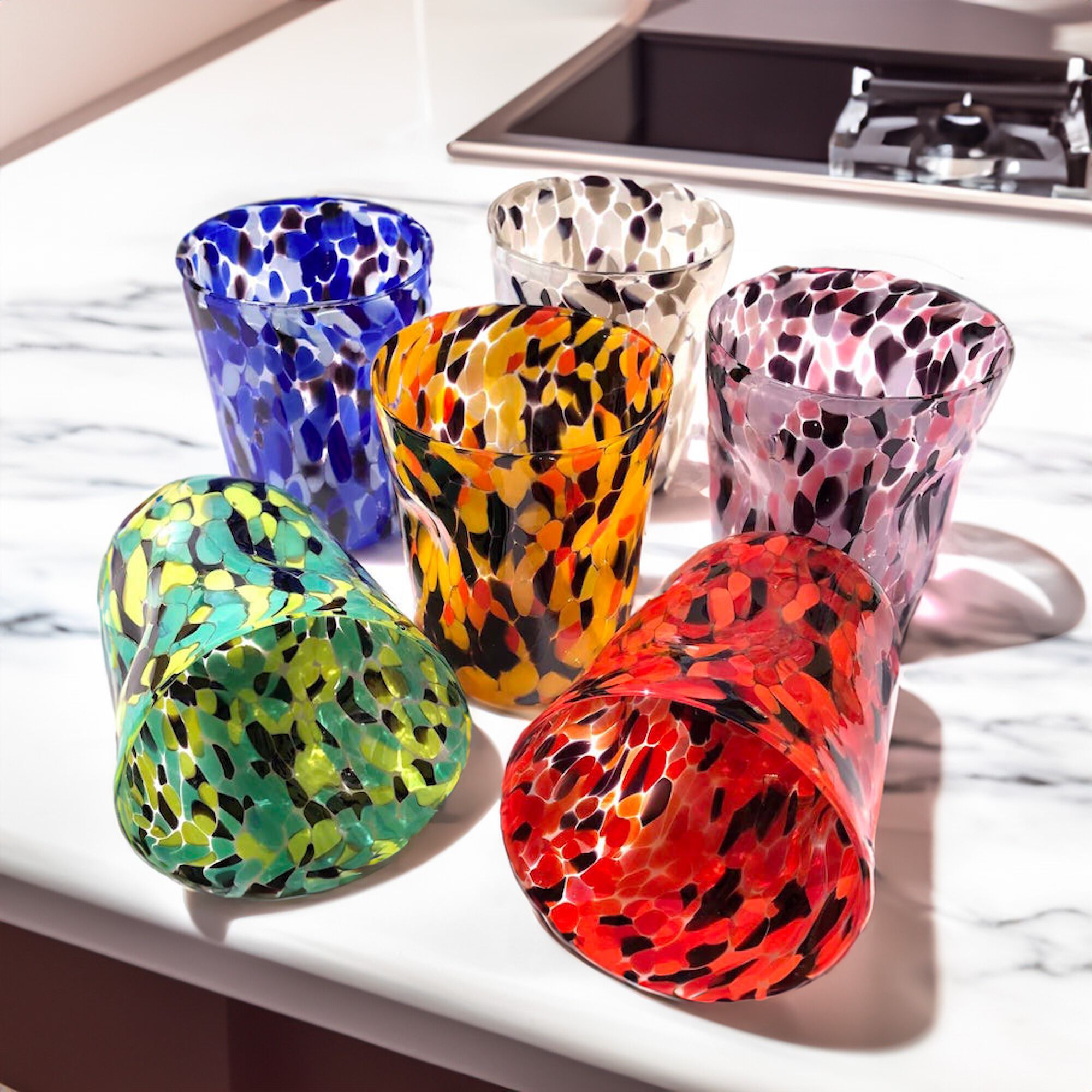 Набор из шести стаканов из муранского стекла ручной работы YourMurano готы ARCH-00146666 - Вид №2