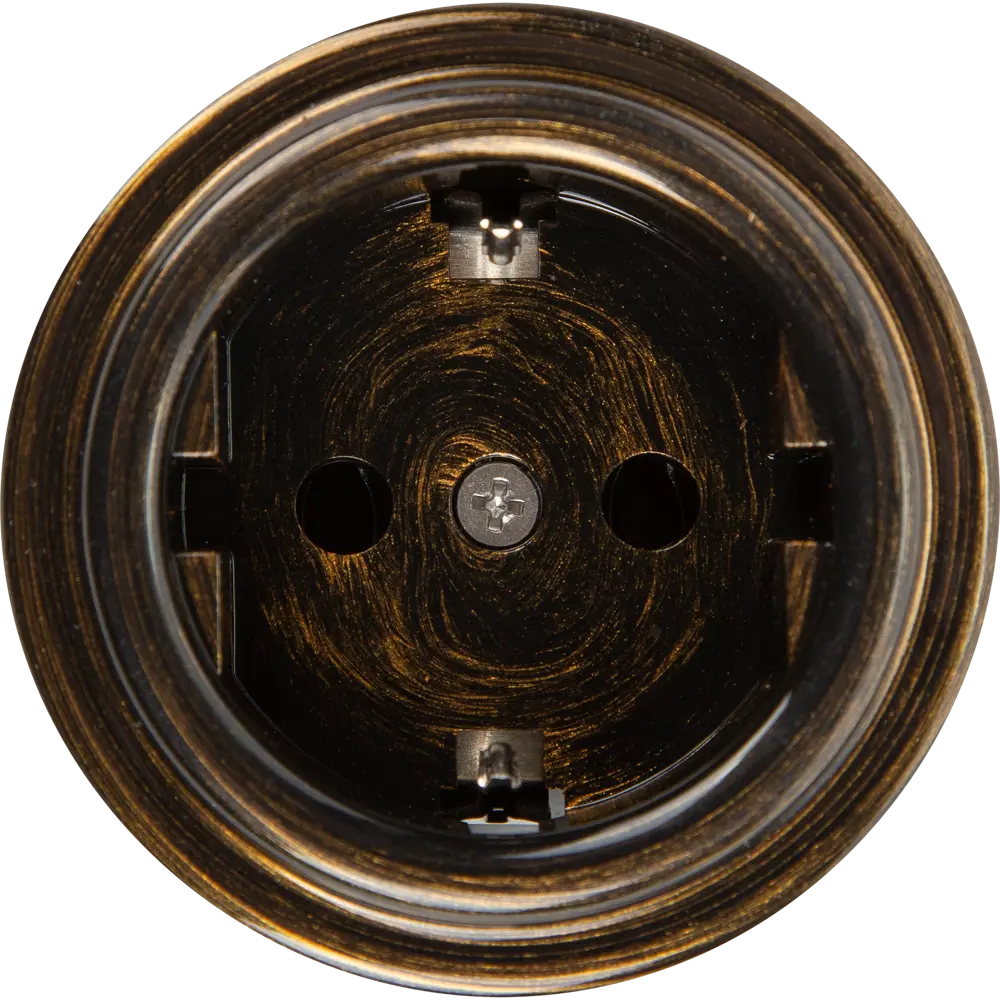 84229456 Розетка Electraline с заземлением цвет бронза STLM-0047248 Ретро