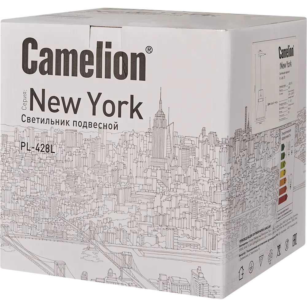 Светильник подвесной New York PL-428L, 1xE27x60 Вт, 3 м², цвет серый CAMELION STLM-2039625 - Вид №7