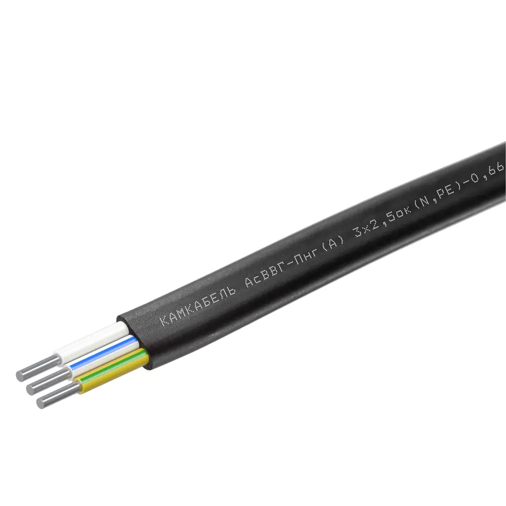 Кабель Камкабель АВВГ 3x2.5 50 м ГОСТ STLM-2128545 - Вид №1