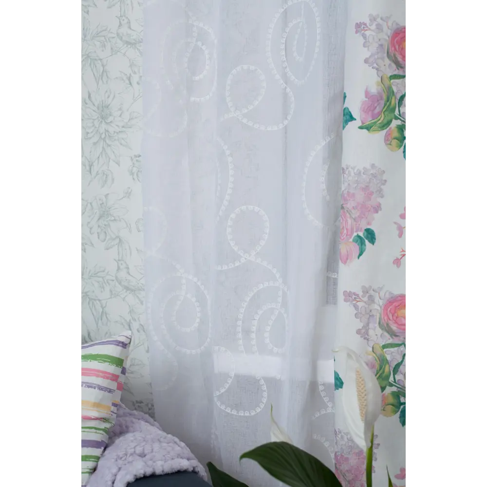 Тюль на ленте «Вербена» 250х260 см лён цвет белый ТОРГОВЫЙ ДОМ ТЕКСТИЛЬ STLM-2027576 - Вид №5