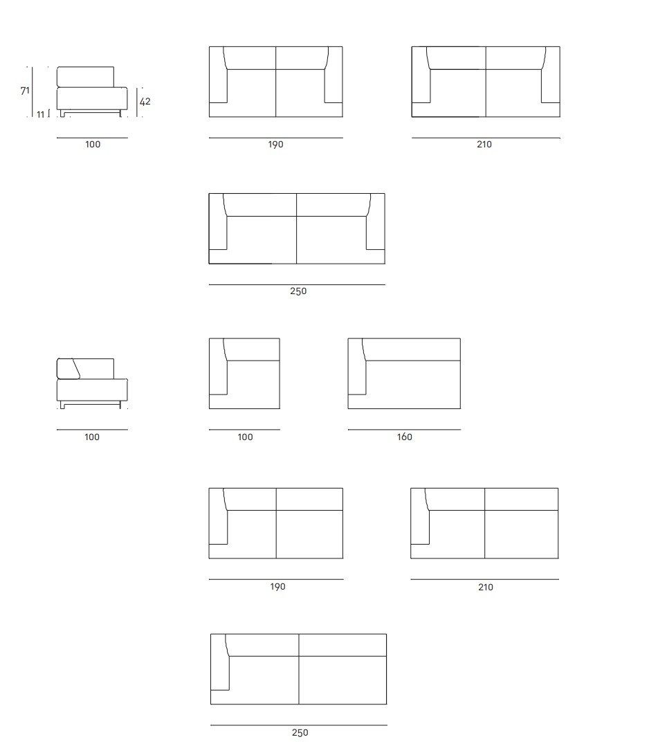Съемный диван Living Divani Metro2 ARCH-00049440 - Вид №8
