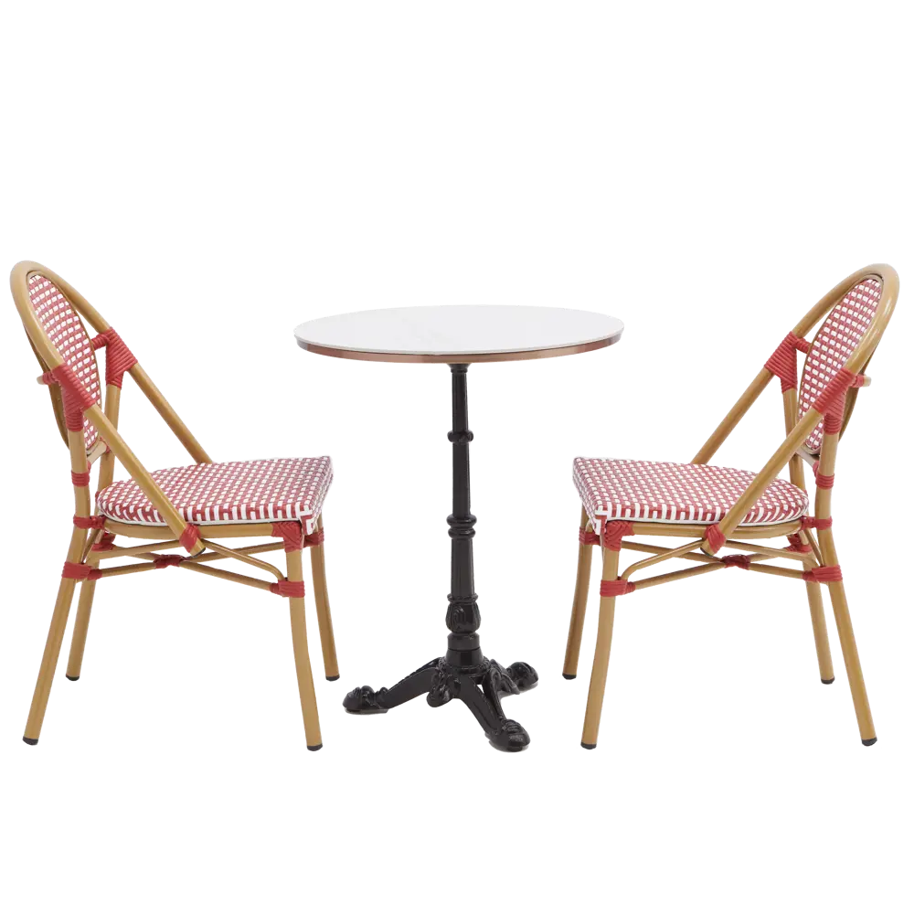 Стол садовый Naterial Paris 60x60x74.5 см чугун/камень цвет бежево-черный STLM-2100781 - Вид №14