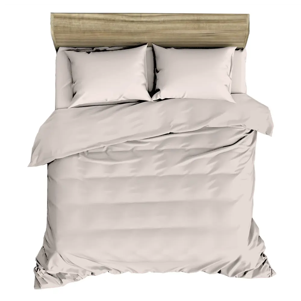 Комплект постельного белья НТК евро полисатин в нежном бежевом оттенке 89404961 STLM-1573417 - Вид №1