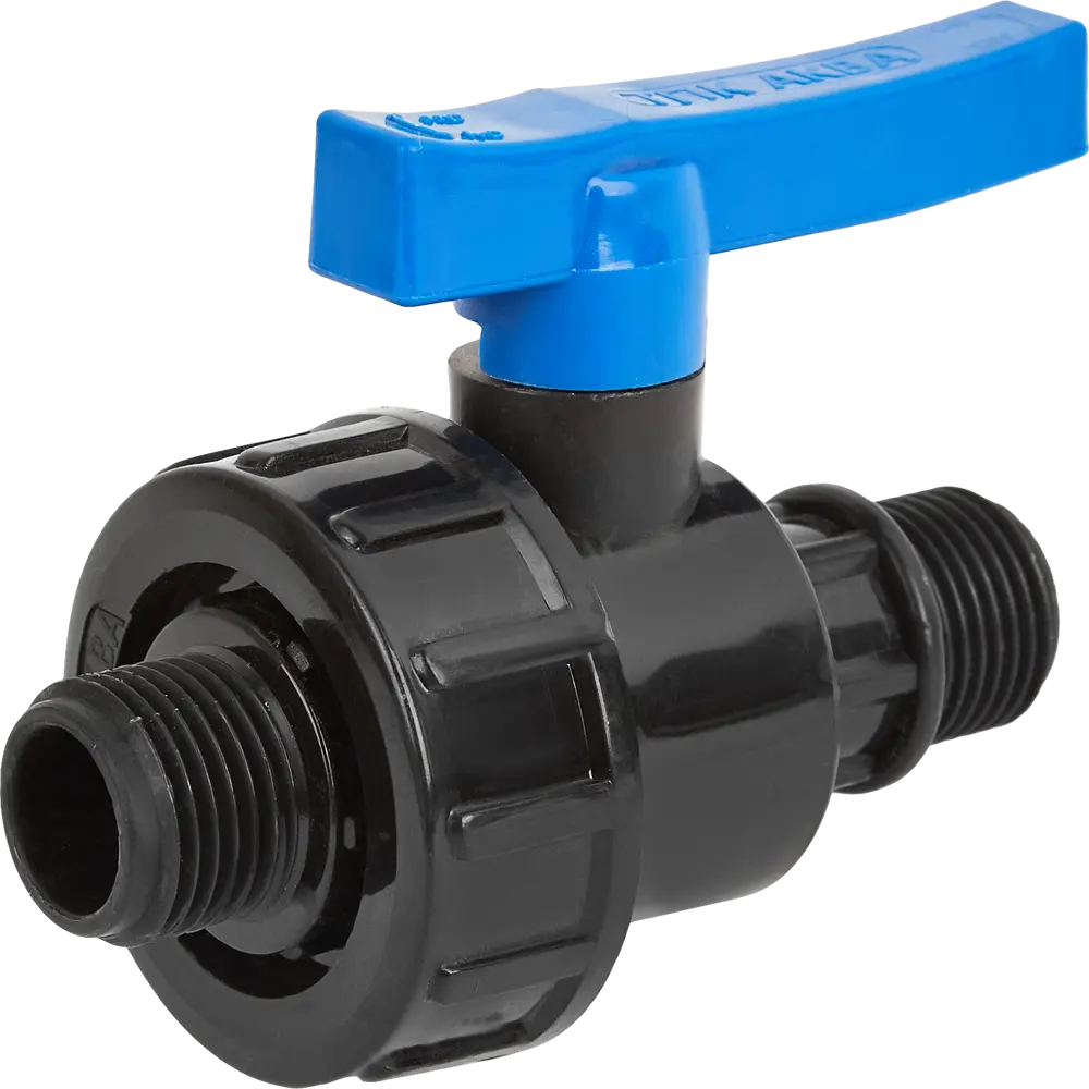 Кран ПНД Политэк 1/2" с наружной резьбой для водопровода 85358410 STLM-0062147