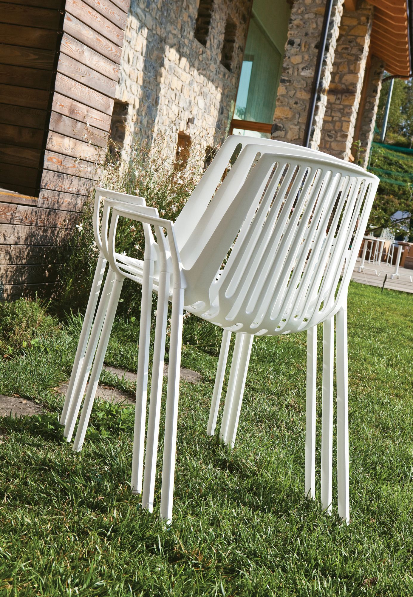 Алюминиевый штабелируемый садовый стул с подлокотниками FAST Omnia Selection ARCH-00071855 - Вид №6