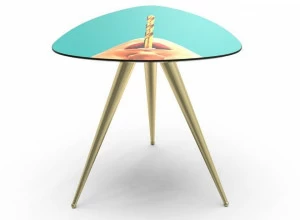 Seletti Треугольный журнальный столик со столешницей из МДФ и металлическими ножками Seletti wears toiletpaper 17181