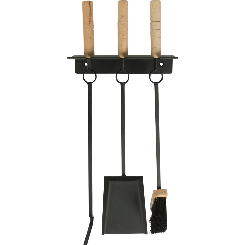 Набор каминный НКА-04, 3 предмета, чёрная стена STLM-2079103