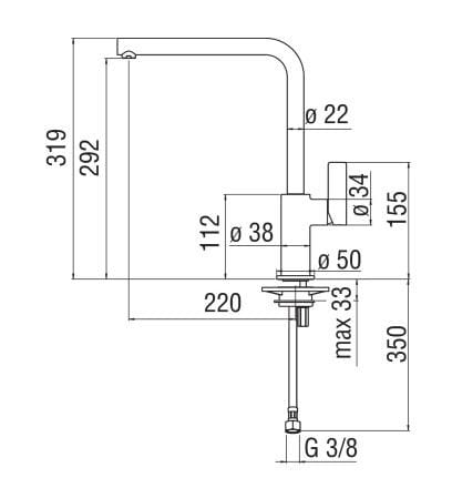Смеситель для кухни с поворотным изливом Nobili Flag ARCH-00120268 - Вид №2