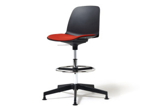 Регулируемый по высоте 5-спицевой офисный стул из полипропилена