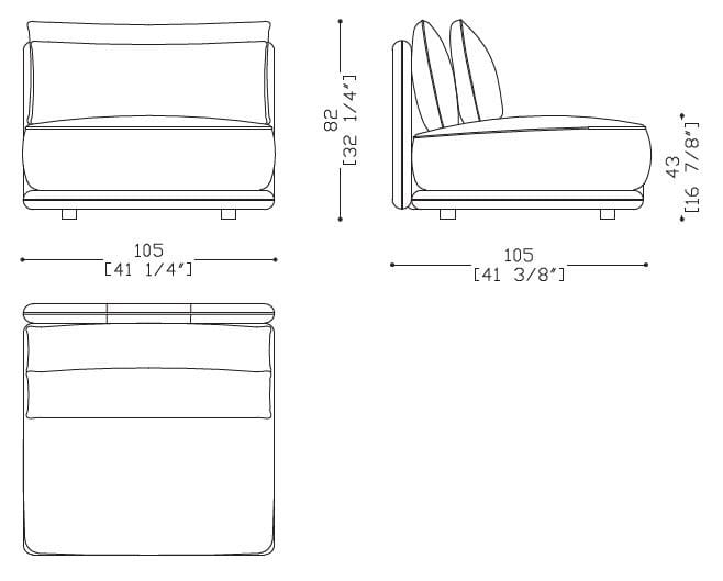 Тканевое кресло Sicis остров ARCH-00119971 - Вид №9