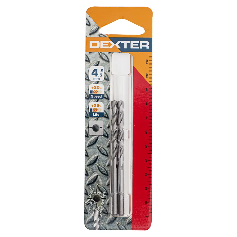 Сверло по металлу HSS-G 4.5х80 мм Dexter SM257 STLM-2032170 - Вид №4