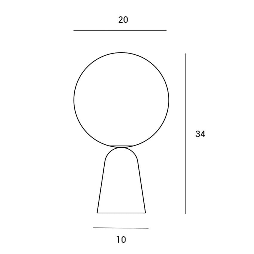 Настольная лампа из матовой латуни и опалового стекла Miloox ARCH-00044040 - Вид №5