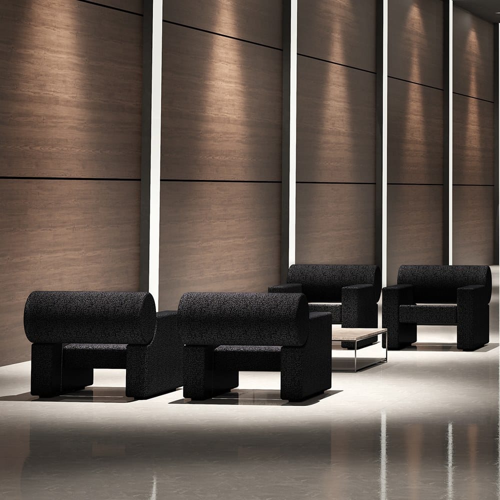 Акустическое тканевое кресло с подлокотниками Caimi Brevetti цилиндр ARCH-00136816 - Вид №7