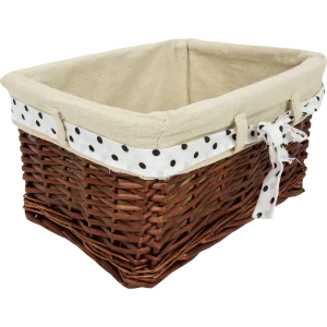 Корзина Ива с декоративным чехлом 30x16x21 см плетенье цвет коричневый