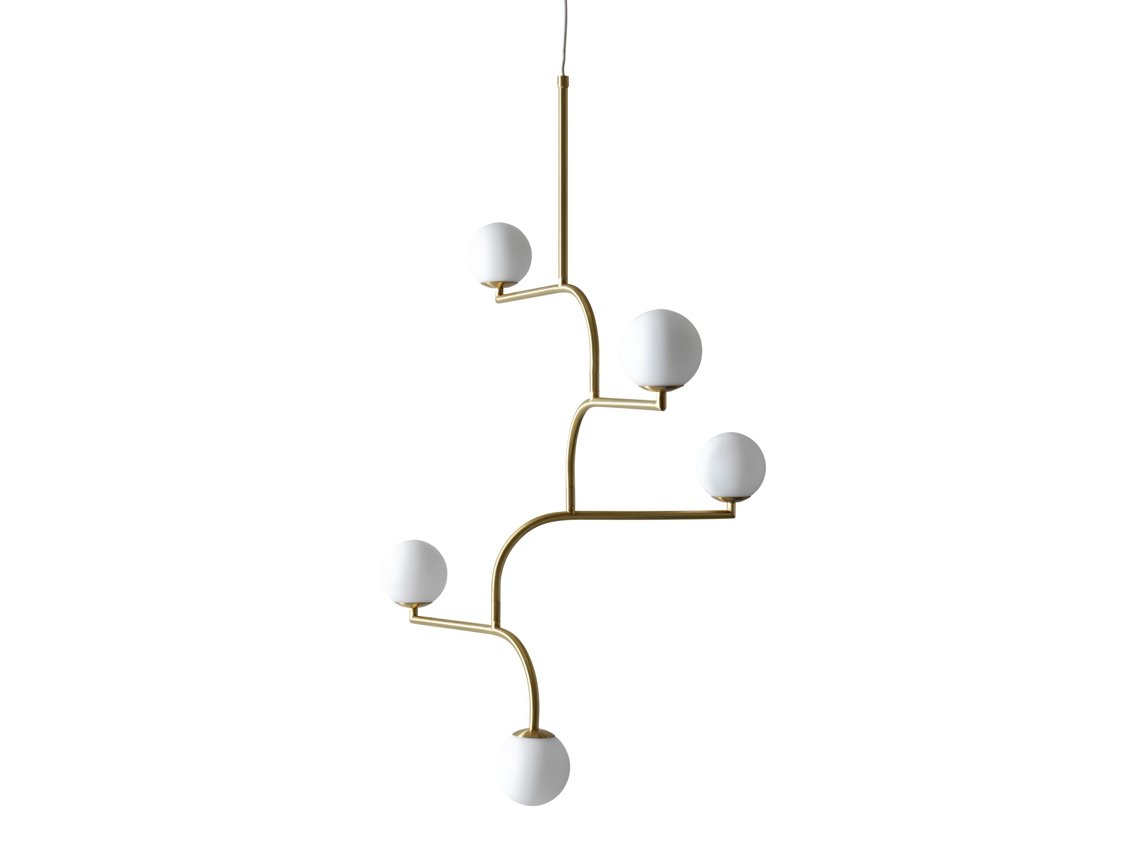 Подвесной светильник из металла и опалового стекла Pholc Mobil ARCH-00097265 - Вид №1