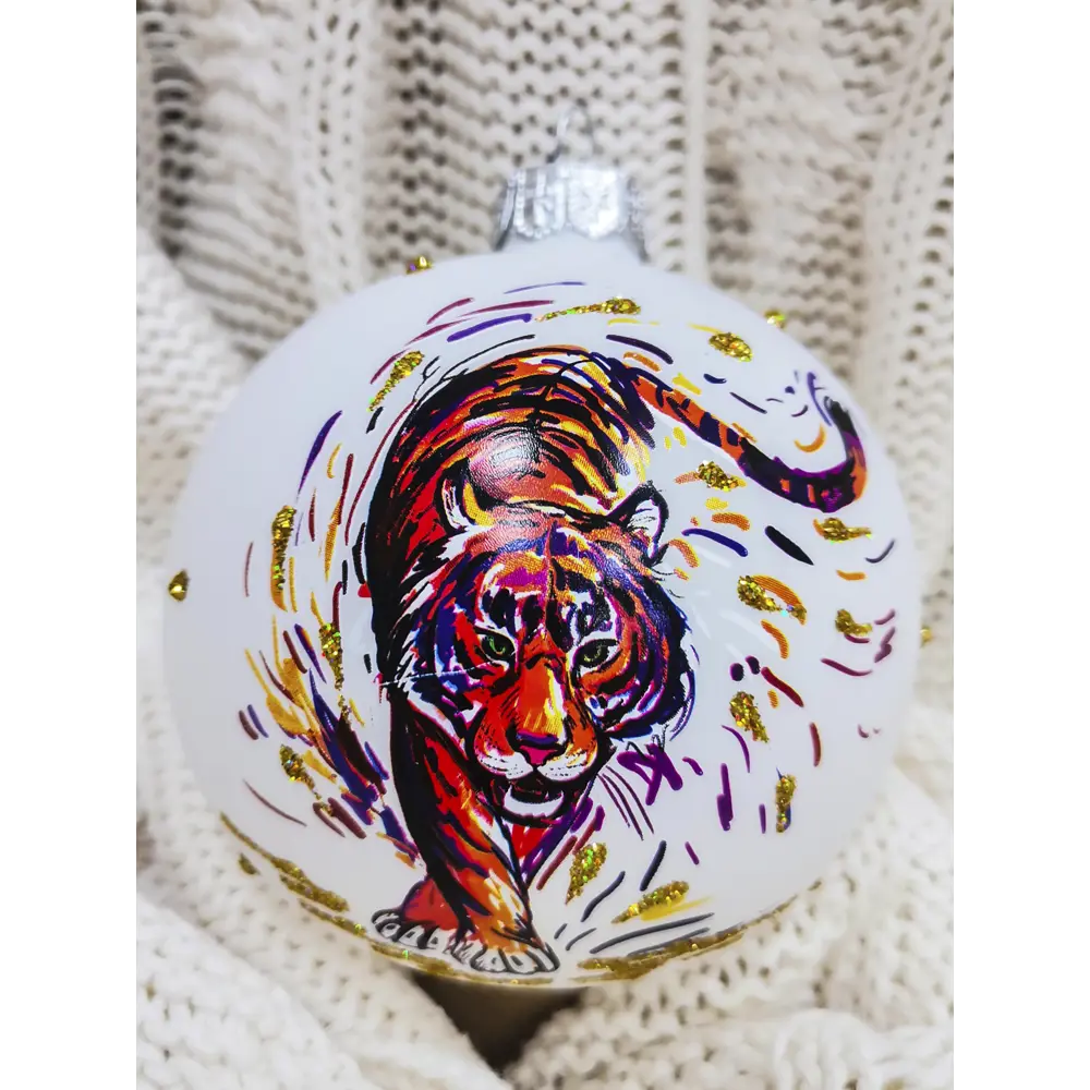 Елочный шар Christmas "Тигры" ø8 см стекло КУ-80-214001/м 82720449 STLM-2197622 Santreyd 