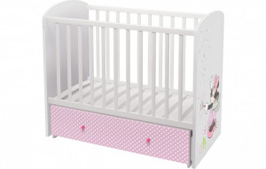 vpk-0001678.69 Кроватка детская Polini kids Disney baby 750 Минни Маус-Фея, белый-розовый ВПК (Тополь)